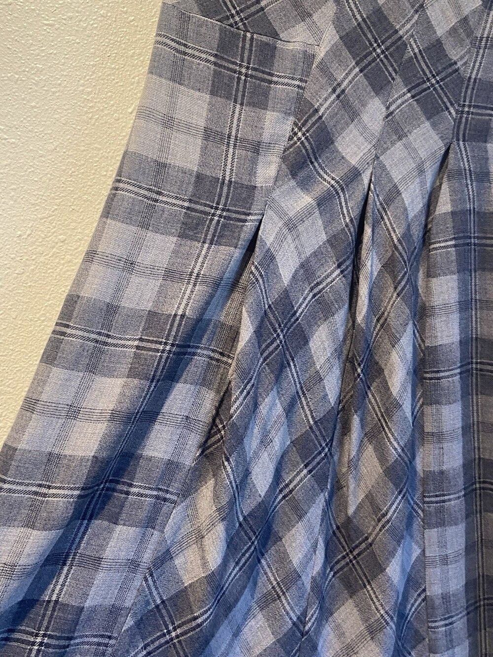 Sundance Womens Cap Sleeve a Line Dress Gray Plaid Dress - Picture 6 of 16